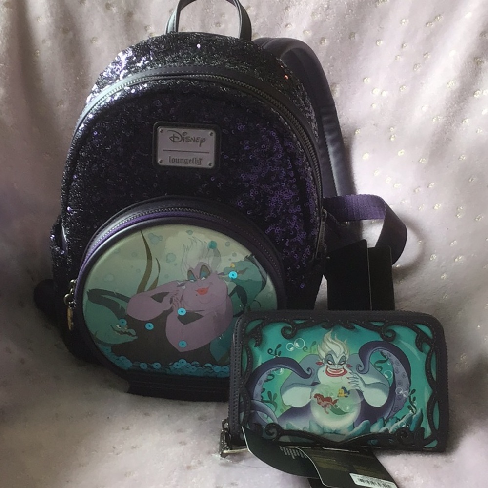 Loungefly Disney Ursula backpack and wallet. New with tags.